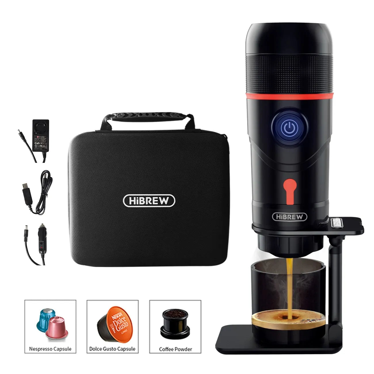 Italian Espresso Outdoor Mini Handheld Fully Automatic Coffee Maker Universal Compatibility - product feature