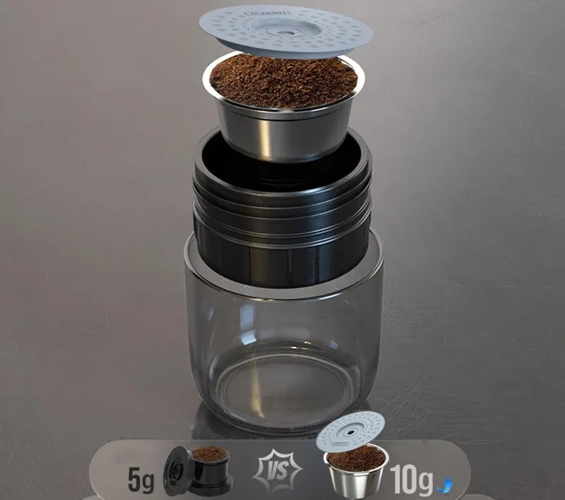 Italian Espresso Outdoor Mini Handheld Fully Automatic Coffee Maker Ultra-Compact Portable Design - product feature