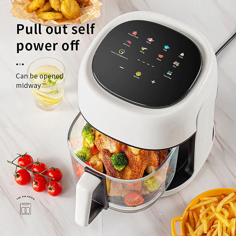Smart Electric Air Fryer 360° Full-View Glass Window - product feature
