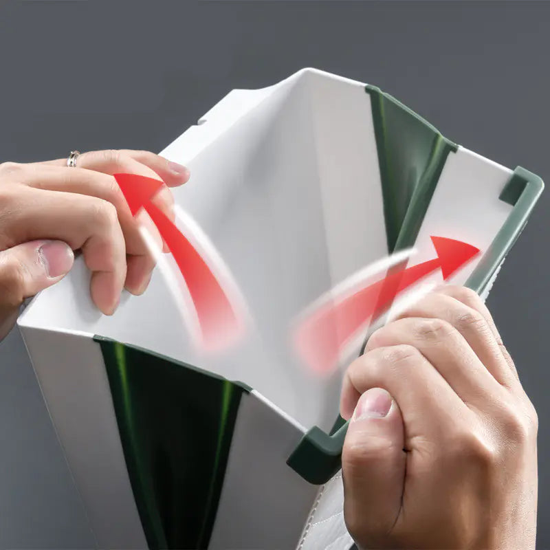 Foldable Wall-Mounted Kitchen Trash Bin for Home Use Versatile Mounting Options - product feature