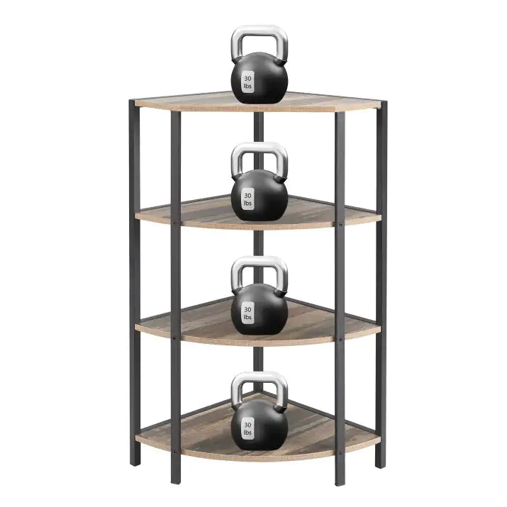 4-Tier Corner Shelf,Multipurpose Display Storage Stand For Kitchen,Home Office,living Room,Small Space 4-Tier Organized Storage - product feature